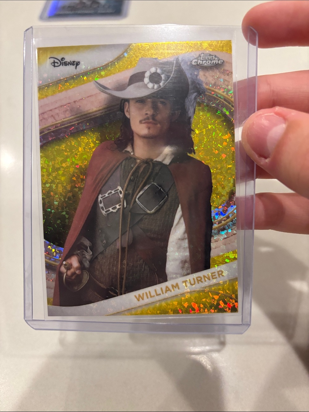 William Turner Pirate Disney Topps 2025 Chrome Yellow Diamond Refractor